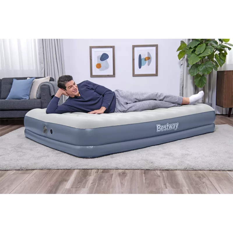 Bestway Tritech piepūšamais matracis Queen ar uzlādējamu sūkni 2,03 m x 1,52 m x 36 cm