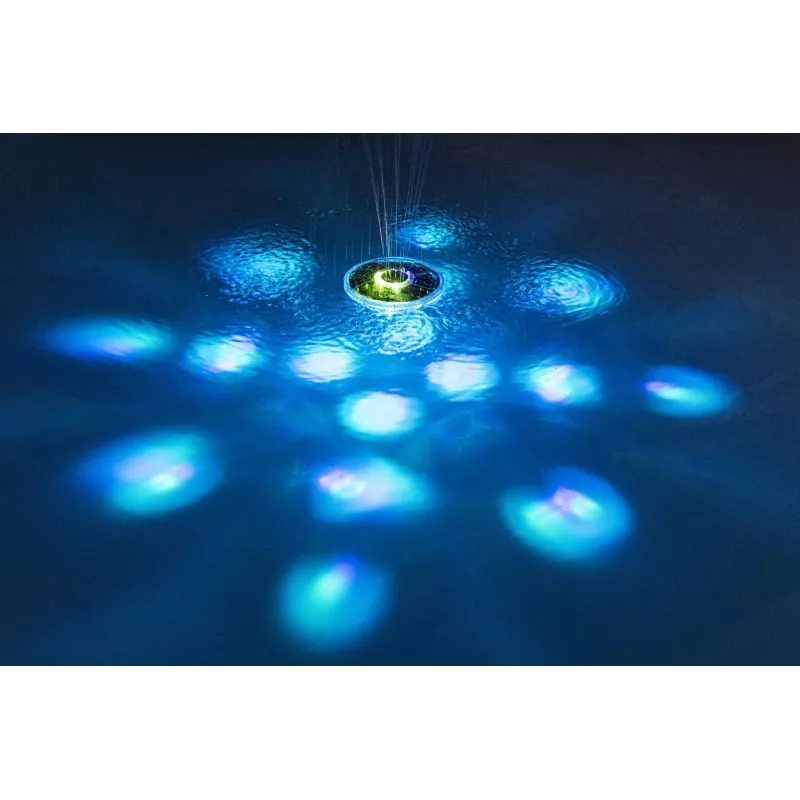 Bestway FloatBright Saules LED baseina strūklaka, Baseina strūklaka, ABS, Polietilēntereftalāts (PET), Nerūsējošais tērauds, EMC/EN60598/EN60335, Baterija, 5 V, 182 mm