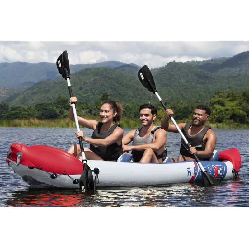 Bestway Hydro Force Rapid X3 piepūšams 3 personu smaiļošanas laivas komplekts 3,81 m