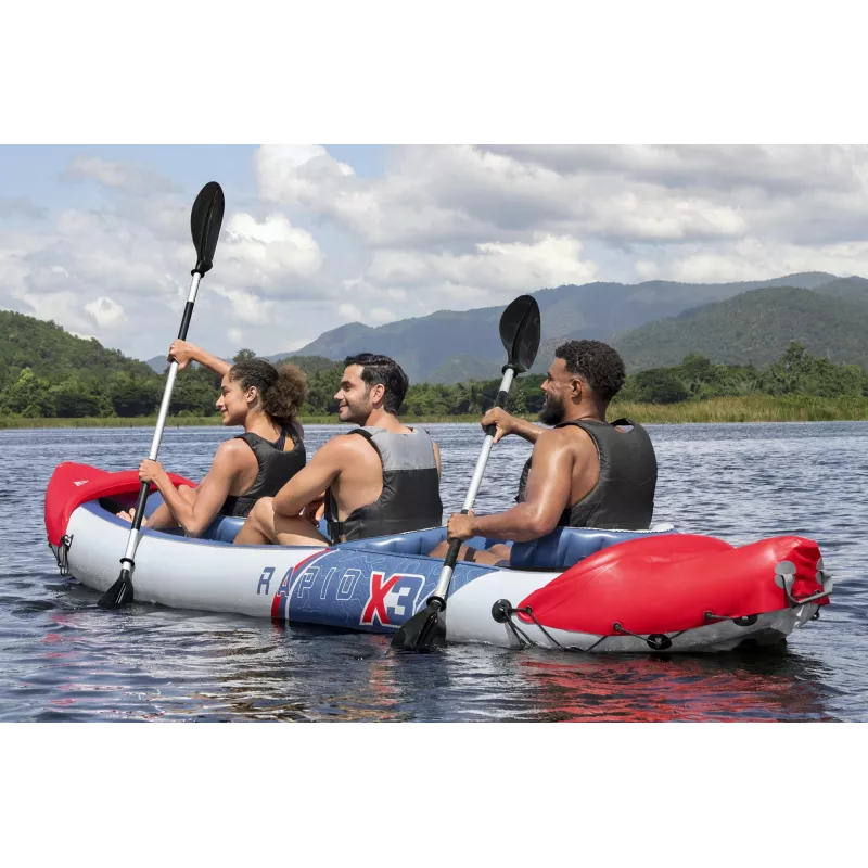 Bestway Hydro Force Rapid X3 piepūšams 3 personu smaiļošanas laivas komplekts 3,81 m