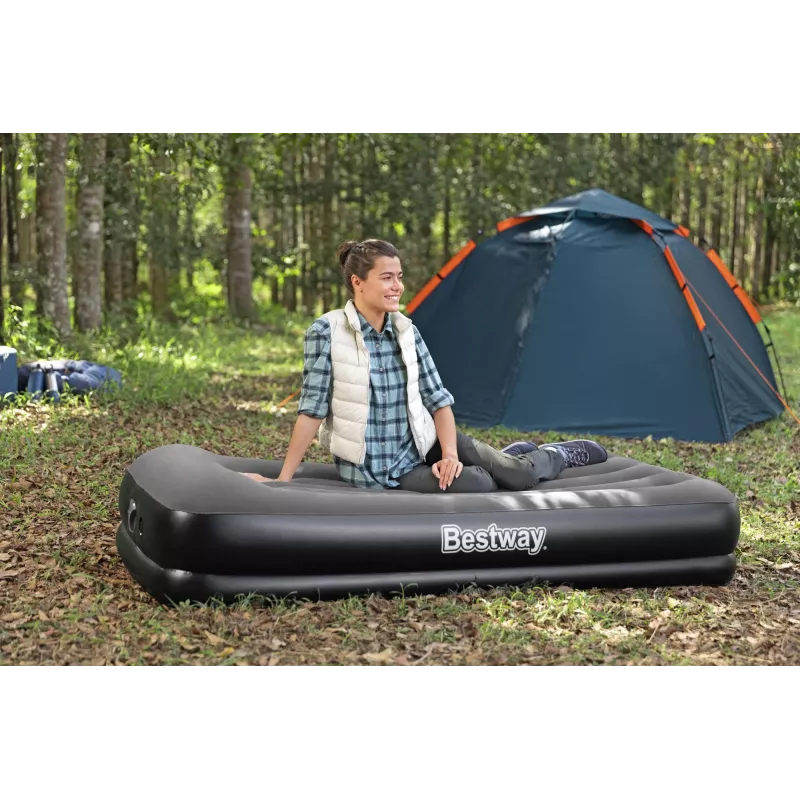 Bestway Tritech Twin Air Mattress ar Built-in USB Pump 1.91 m x 97 cm x 36 cm