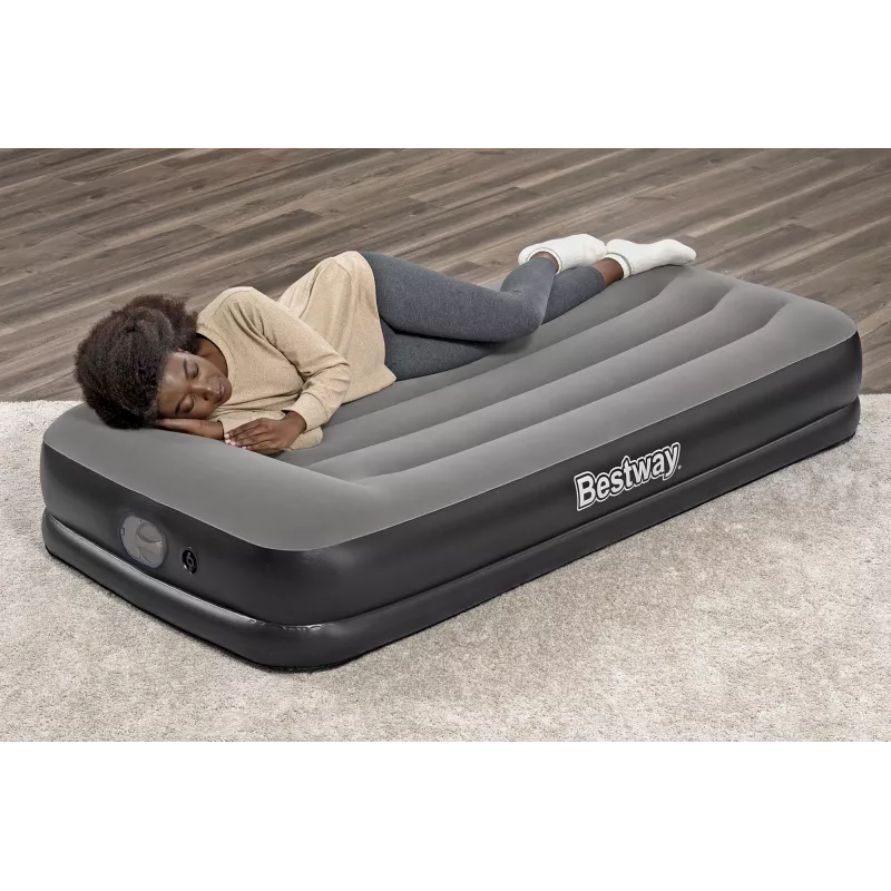 Bestway Tritech Twin Air Mattress ar Built-in USB Pump 1.91 m x 97 cm x 36 cm