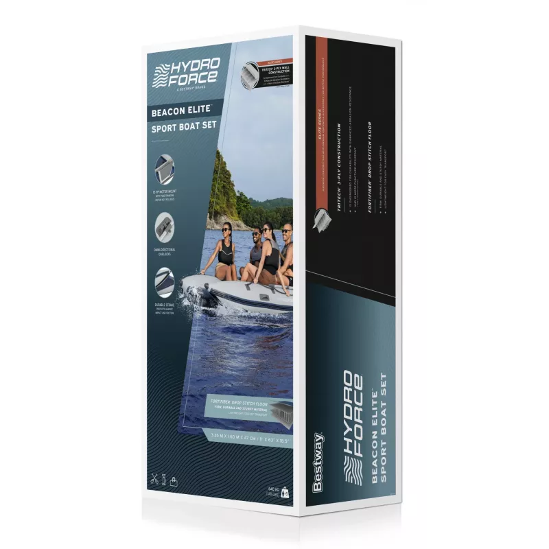 Bestway Hydro Force Beacon Elite 5 personu piepūšamā sporta laivu komplekts 3,35 m