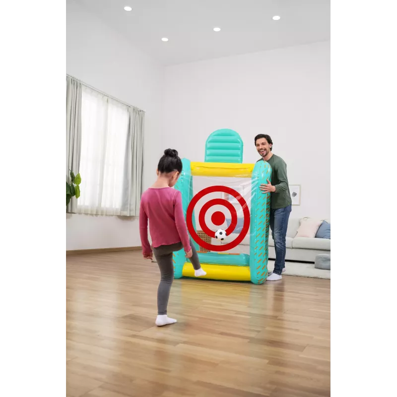 Bestway Perfect Aim 3-in-1 piepūšamais pagalma spēļu komplekts, piepūšams rotaļu centrs, 5 gadi, polivinilhlorīds (PVC), daudzkrāsains