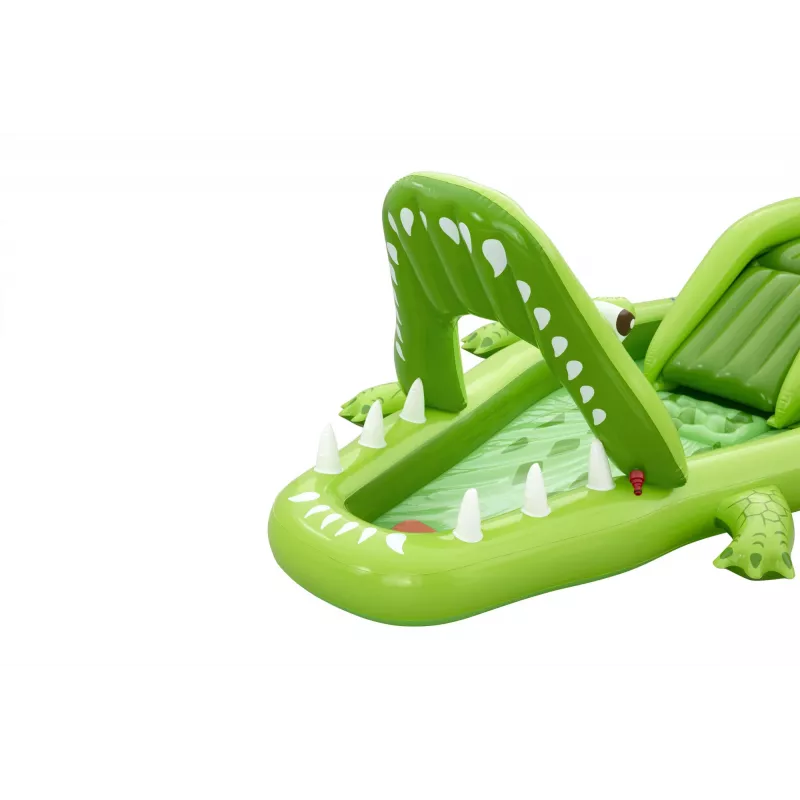 Bestway Later Gator bērnu piepūšamais ūdens rotaļu centrs un baseins 2,34 m x 1,63 m x 87 cm