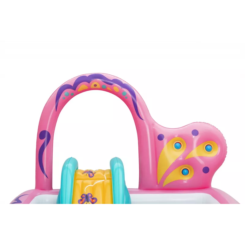 Bestway Butterfly Wonder bērnu piepūšamais ūdens rotaļu centrs un baseins 1,80 m x 1,80 m x 1,17 m