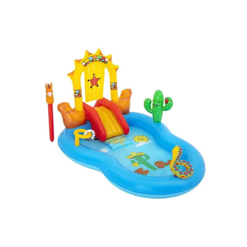 Bestway 8'8 inch x 6'2 inch x 55 inch/2,64 m x 1,88 m x 1,40 m Wild West rotaļu centrs