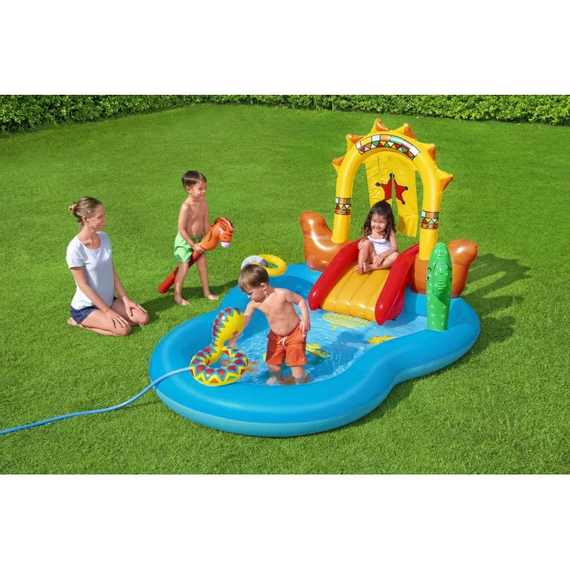 Bestway 8'8 inch x 6'2 inch x 55 inch/2,64 m x 1,88 m x 1,40 m Wild West rotaļu centrs