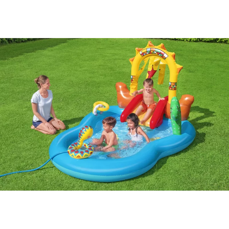 Bestway 8'8 inch x 6'2 inch x 55 inch/2,64 m x 1,88 m x 1,40 m Wild West rotaļu centrs