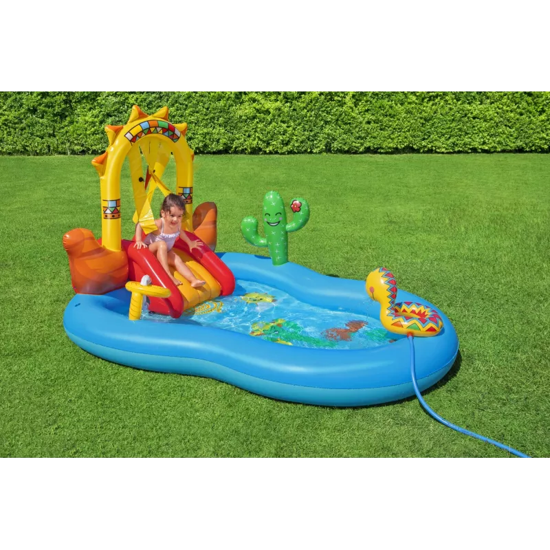 Bestway 8'8 inch x 6'2 inch x 55 inch/2,64 m x 1,88 m x 1,40 m Wild West rotaļu centrs