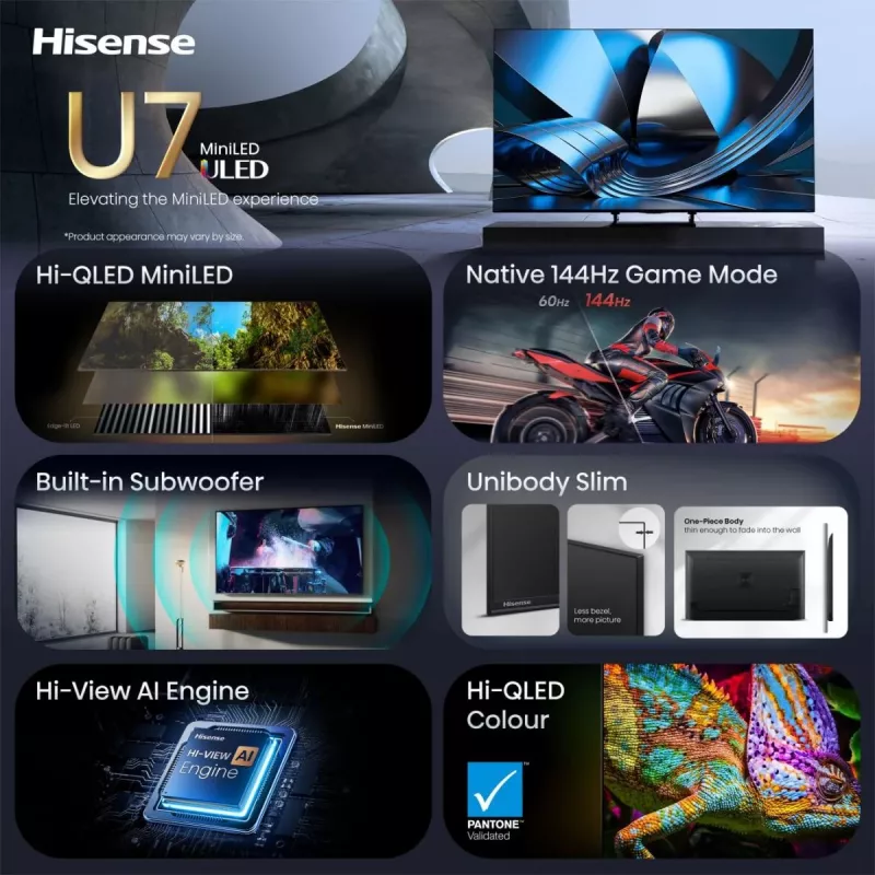 Hisense 55U7SE 55 collu ULED Mini-LED 4K viedais televizors 20018749