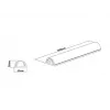 Multibrackets M universāls kabeļu vads balts 50 mm-P 1600-G, balts, alumīnijs, 50 mm, 1 gab., 64 mm, 1620 mm