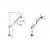 Multibrackets M VESA Gas Lift Arm Single Pole, skava, 10 kg, 38,1 cm (15 collas), 81,3 cm (32 collas), 100 x 100 mm, melns