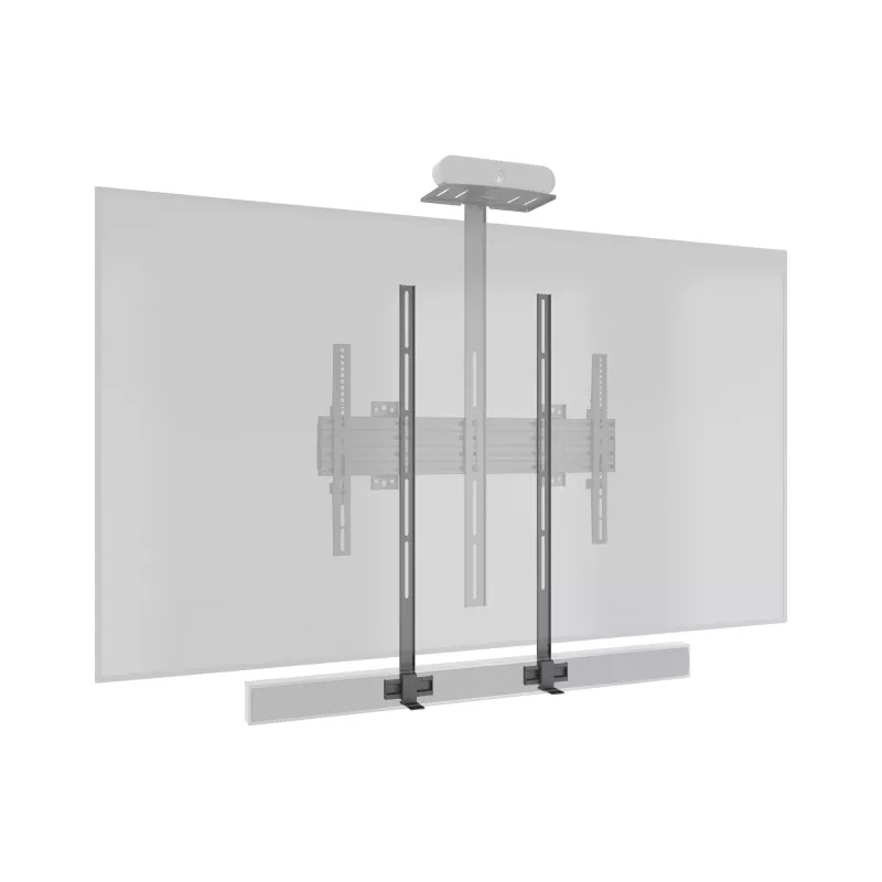 Multibrackets M Pro Series - Soundbar Holder XL, melna, tērauds, 15 kg, 165,1 cm (65 collas), 2,79 m (110 collas), 104 mm
