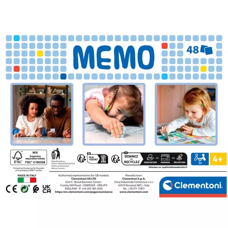 Clementoni 18314 galda/kāršu spēle Atmiņa