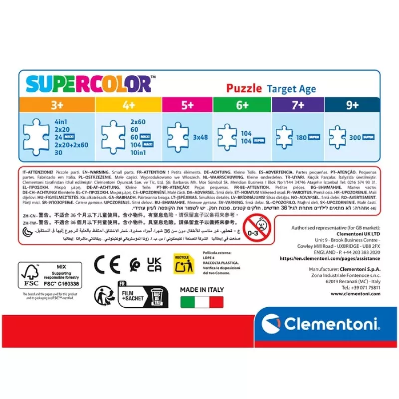 Clementoni Supercolor 26071 puzle Mozaīkpuzle 60 gab. Karikatūras