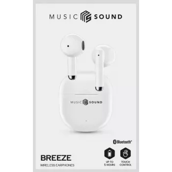 Music Sound Breeze kapsulas stila Bluetooth austiņas ar krāsainu futlāri