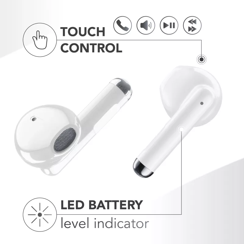 Music Sound Breeze kapsulas stila Bluetooth austiņas ar krāsainu futlāri