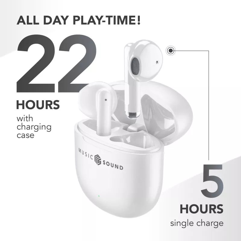 Music Sound Breeze kapsulas stila Bluetooth austiņas ar krāsainu futlāri