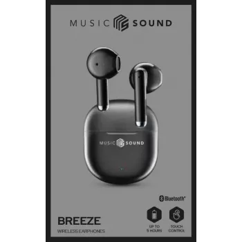 Mūzikas skaņas vēsmas kapsulas stila Bluetooth austiņas ar krāsainu maciņu