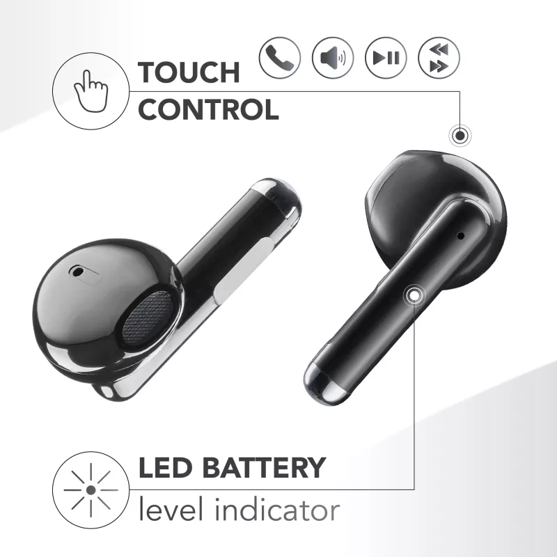 Mūzikas skaņas vēsmas kapsulas stila Bluetooth austiņas ar krāsainu maciņu