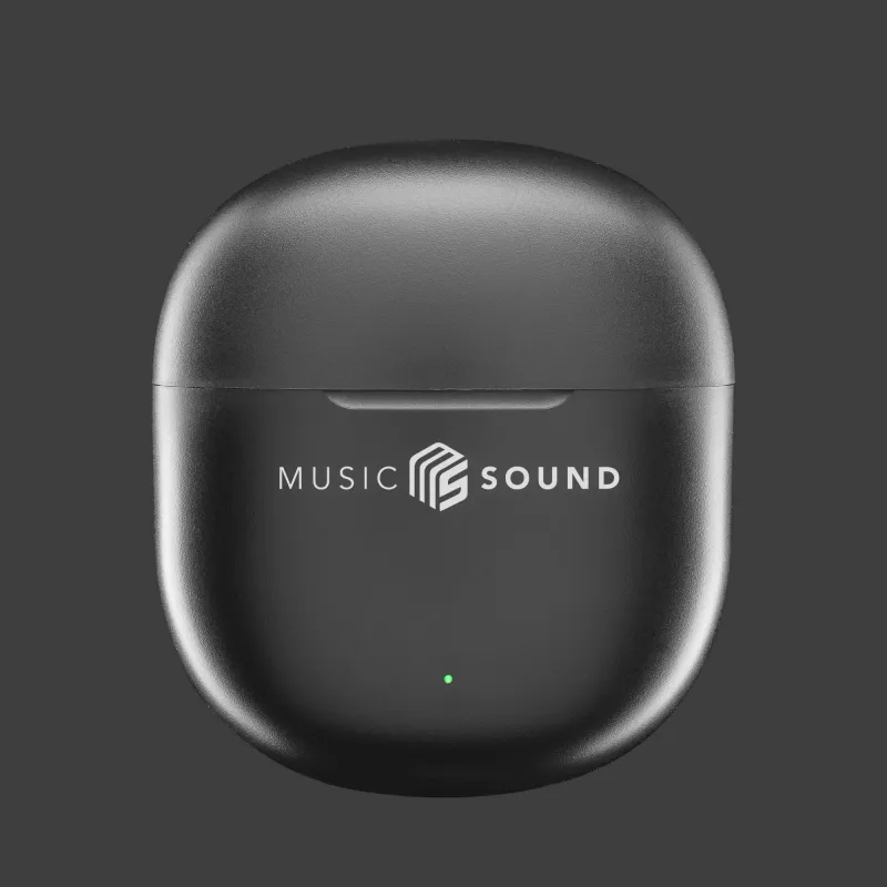 Mūzikas skaņas vēsmas kapsulas stila Bluetooth austiņas ar krāsainu maciņu