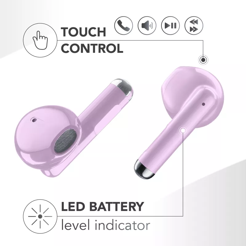 Music Sound Breeze kapsulas stila Bluetooth austiņas ar krāsainu maciņu