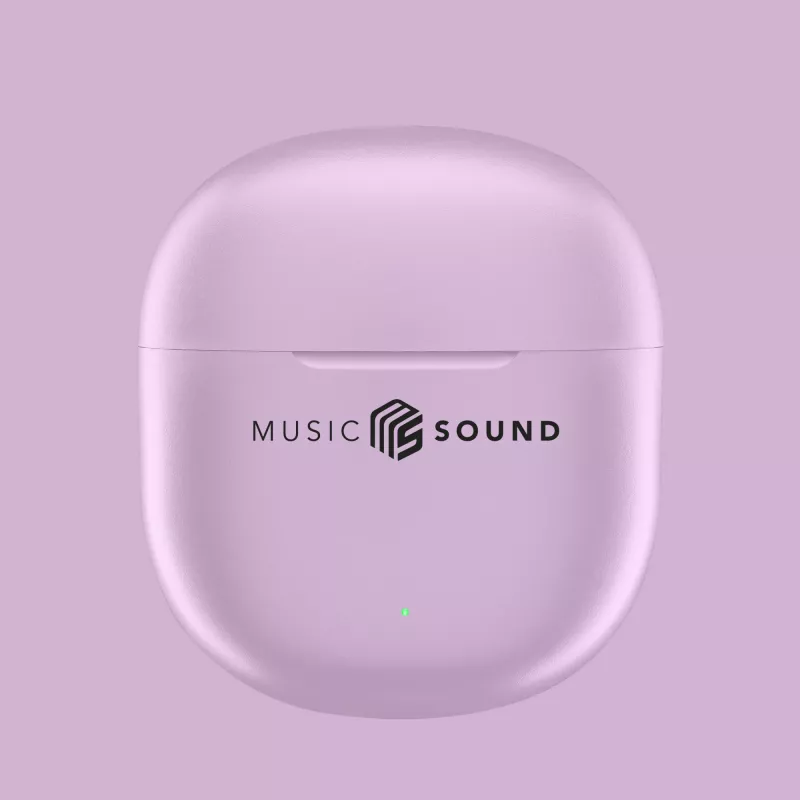 Music Sound Breeze kapsulas stila Bluetooth austiņas ar krāsainu maciņu