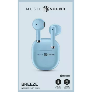 Music Sound Breeze kapsulas stila Bluetooth austiņas ar krāsainu maciņu