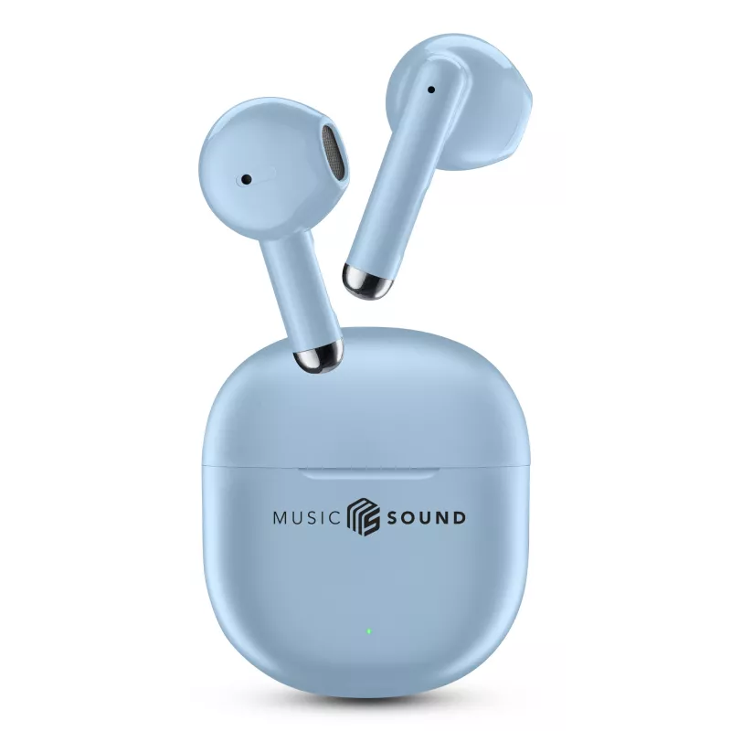 Music Sound Breeze kapsulas stila Bluetooth austiņas ar krāsainu maciņu
