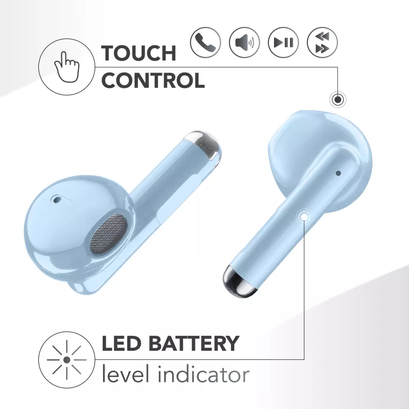 Music Sound Breeze kapsulas stila Bluetooth austiņas ar krāsainu maciņu