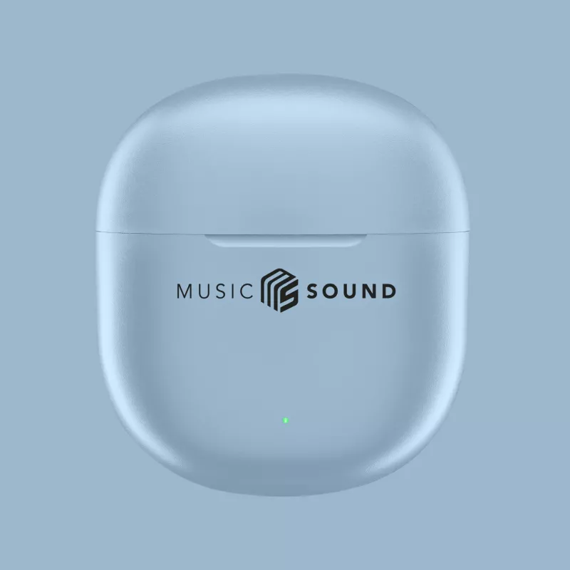 Music Sound Breeze kapsulas stila Bluetooth austiņas ar krāsainu maciņu