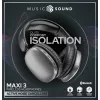 Music Sound MAXI3 MAXI3 bezvadu apkārtauss austiņas ar aktīvo trokšņu slāpēšanu: ieskaujoša un netraucēta klausīšanās pieredze, līdz pat 35 stundām akumulatora darbības laika. Mūsdienīgs dizains, komforts, stils un jaudīga, revolucionāra skaņa.