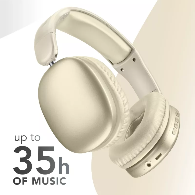 Music Sound MAXI3 MAXI3 bezvadu apkārtauss austiņas ar aktīvo trokšņu slāpēšanu: ieskaujoša un netraucēta klausīšanās pieredze, līdz pat 35 stundām akumulatora darbības laika. Mūsdienīgs dizains, komforts, stils un jaudīga, revolucionāra skaņa.