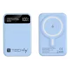 Techly I-CHARGE-10LCDBL ārējais akumulators litija polimēru (LiPo) 10000 mAh bezvadu uzlāde zila