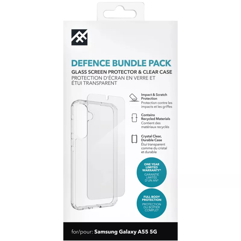IFROGZ Defence Glass (Bundle) mobilā telefona maciņš 16,8 cm (6,6 collas) Vāciņš Caurspīdīgs