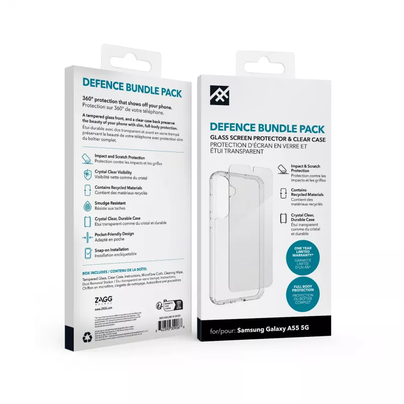 IFROGZ Defence Glass (Bundle) mobilā telefona maciņš 16,8 cm (6,6 collas) Vāciņš Caurspīdīgs
