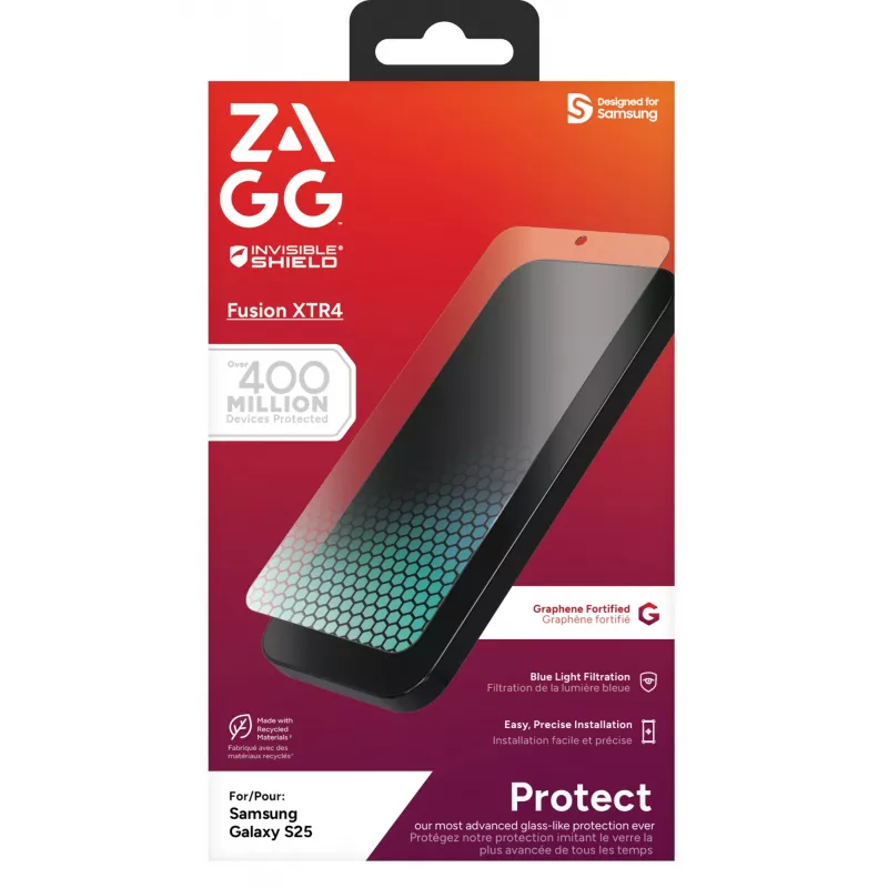 InvisibleShield Fusion XTR4 Samsung Galaxy S25 ekrāns