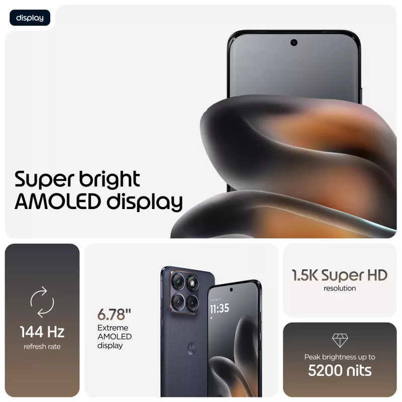 Motorola edge 70 fusion 17.2 cm (6.78 inch) Dual SIM Android 16.0 5G USB Type-C 8 GB 256 GB 7000 mAh Melns