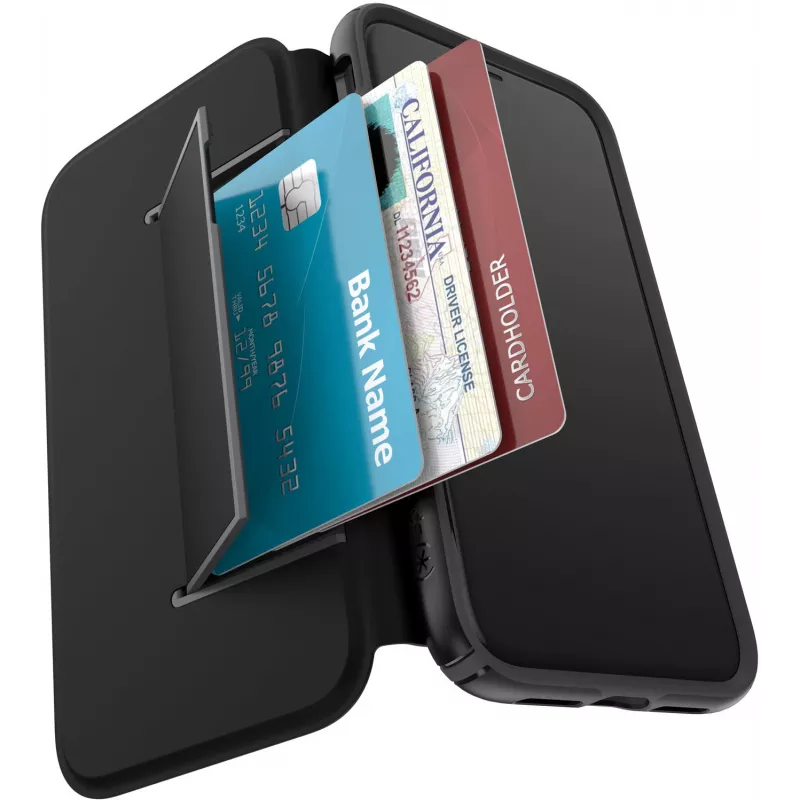 Speck Presidio Folio iPhone 11 Pro Max, atlokāms vāciņš, Apple, iPhone 11 Pro Max, 16,5 cm (6,5 collas), melns