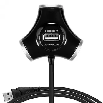 Axagon HUE-X3B saskarnes centrmezgls USB 2.0 480 Mbit/s melns