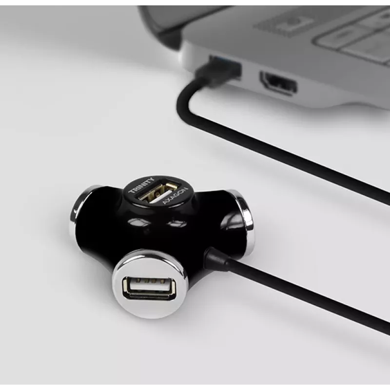 Axagon HUE-X3B saskarnes centrmezgls USB 2.0 480 Mbit/s melns