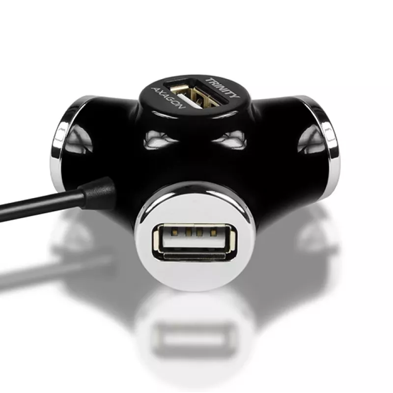 Axagon HUE-X3B saskarnes centrmezgls USB 2.0 480 Mbit/s melns
