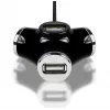 Axagon HUE-X3B saskarnes centrmezgls USB 2.0 480 Mbit/s melns