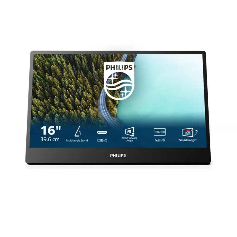 Philips 3000 sērija 16B1P3302/01 datora monitors 39,6 cm (15,6 collas) 1920 x 1080 pikseļi Full HD LED melns