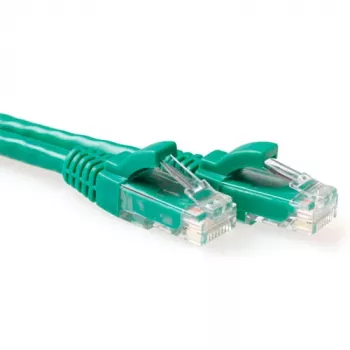 ACT zaļš 10 metru U/UTP CAT6A komutācijas kabelis bez aizķeršanās ar RJ45 savienotājiem