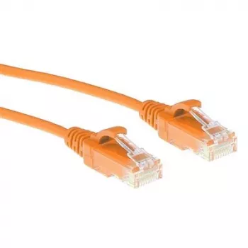 ACT oranža 1 metrs LSZH U/UTP CAT6 datu centra plāns komutācijas kabelis bez aizķeršanās ar RJ45 savienotājiem