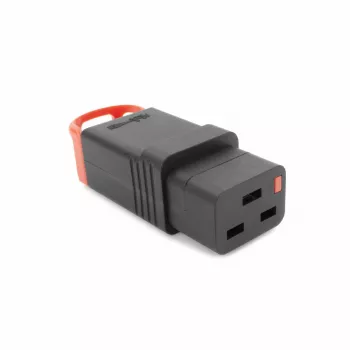 ACT C19 IEC Lock+ pārveidojams savienotājs, melns, PA190100BK, C19, taisns, sievišķais, 250 V, 16 A, melns, sarkans