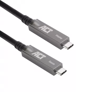 ACT USB-C 3.2 Gen2 aktīvais optiskais kabelis (AOC), pieskārienu paneļiem, video, datiem, strāvai, 3m