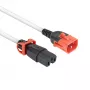 ACT Powercord C14 IEC Lock+ Dual Locking - C15 IEC Lock+ balts 2 m, PC3875